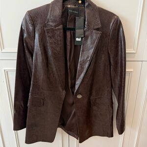 Burgundy Leather Women's Jacket